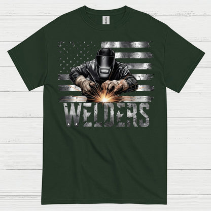 American Flag Welders T Shirt