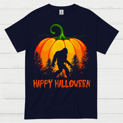 Happy Halloween Bigfoot Pumpkin T Shirt