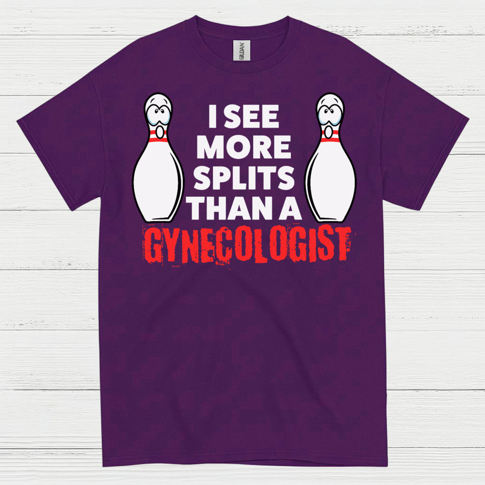 Bowling Splits Humor Funny T Shirt