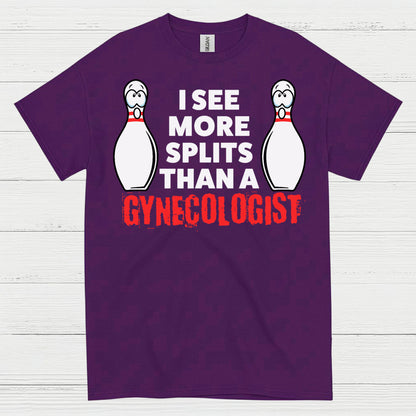 Bowling Splits Humor Funny T Shirt