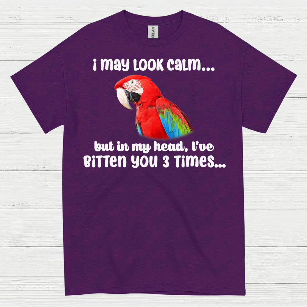 Calm Outside Wild Inside Macaw T Shirt