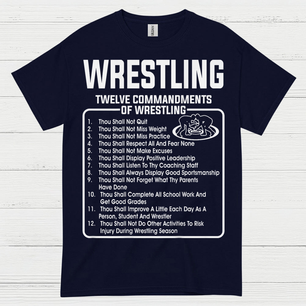 Wrestling Twelve Commandments T Shirt