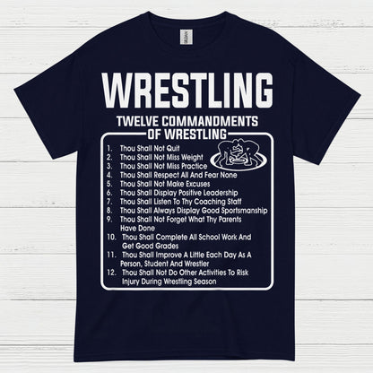 Wrestling Twelve Commandments T Shirt