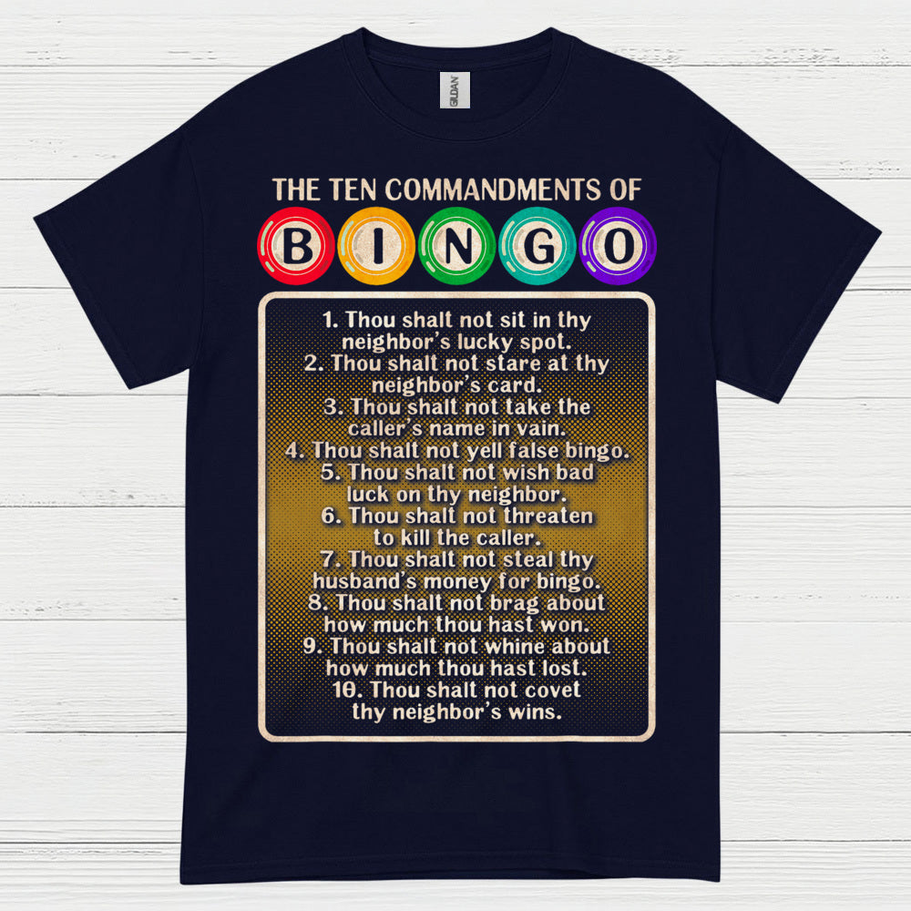 Ten Commandments Of Bingo T Shirt