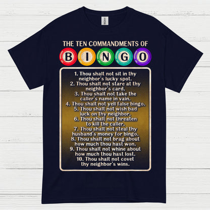 Ten Commandments Of Bingo T Shirt