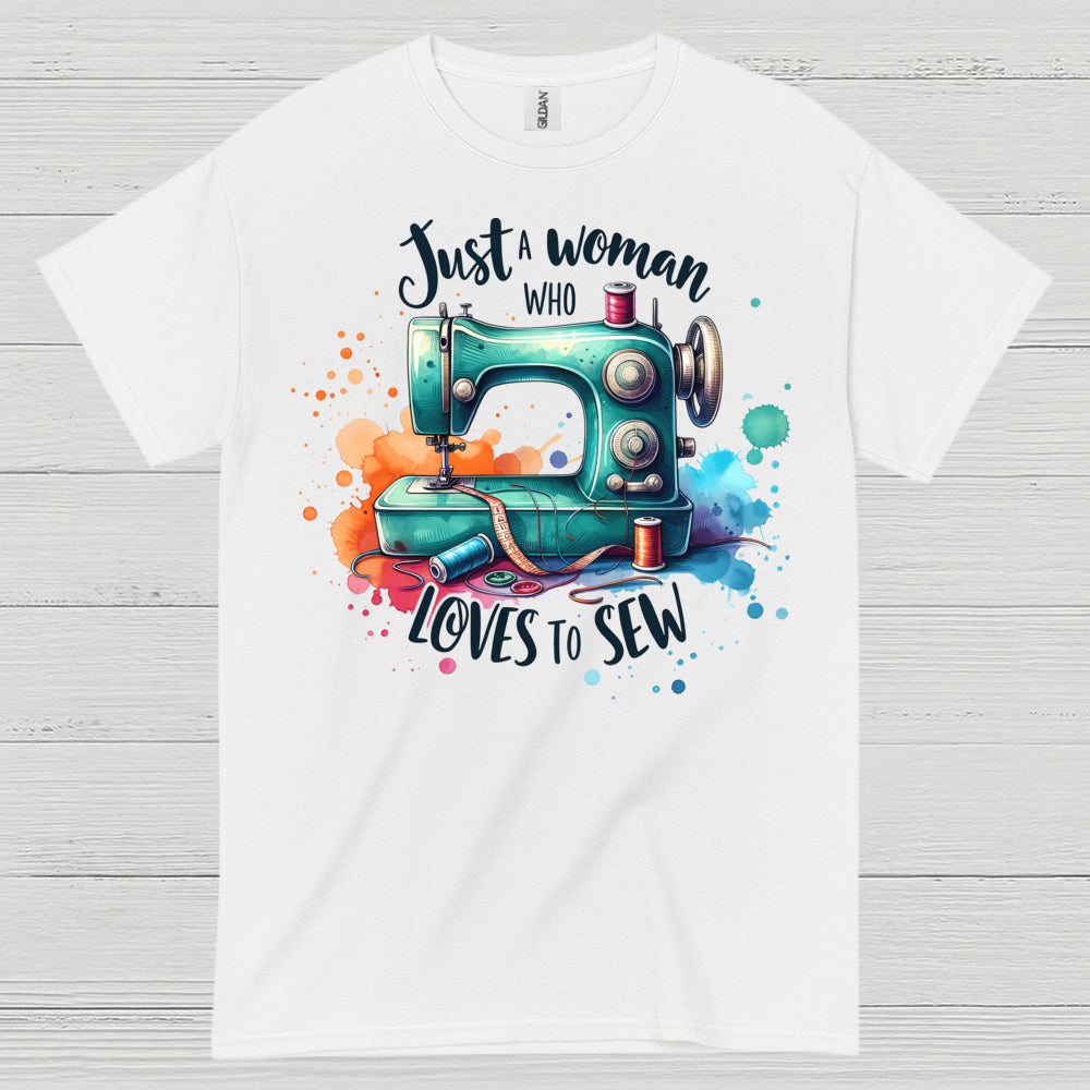 Just A Woman Who Loves To Sew T Shirt