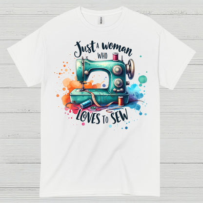 Just A Woman Who Loves To Sew T Shirt