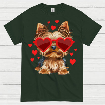 Cute Valentine Yorkie Dog Lover T Shirt