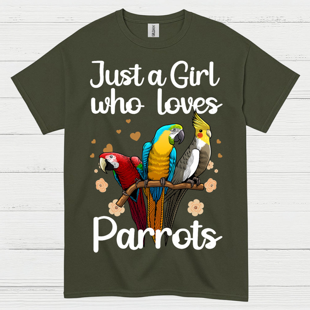 Just A Girl Who Loves Parrots T Shirt