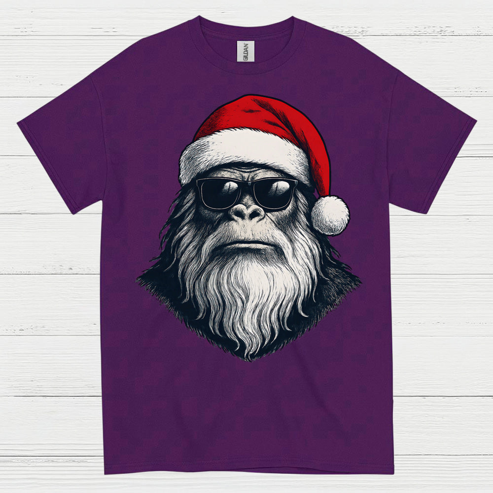 Santa Bigfoot Christmas T Shirt