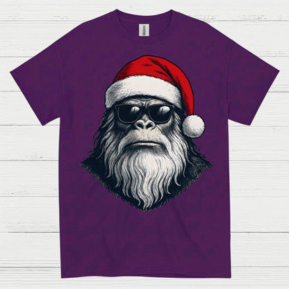 Santa Bigfoot Christmas T Shirt