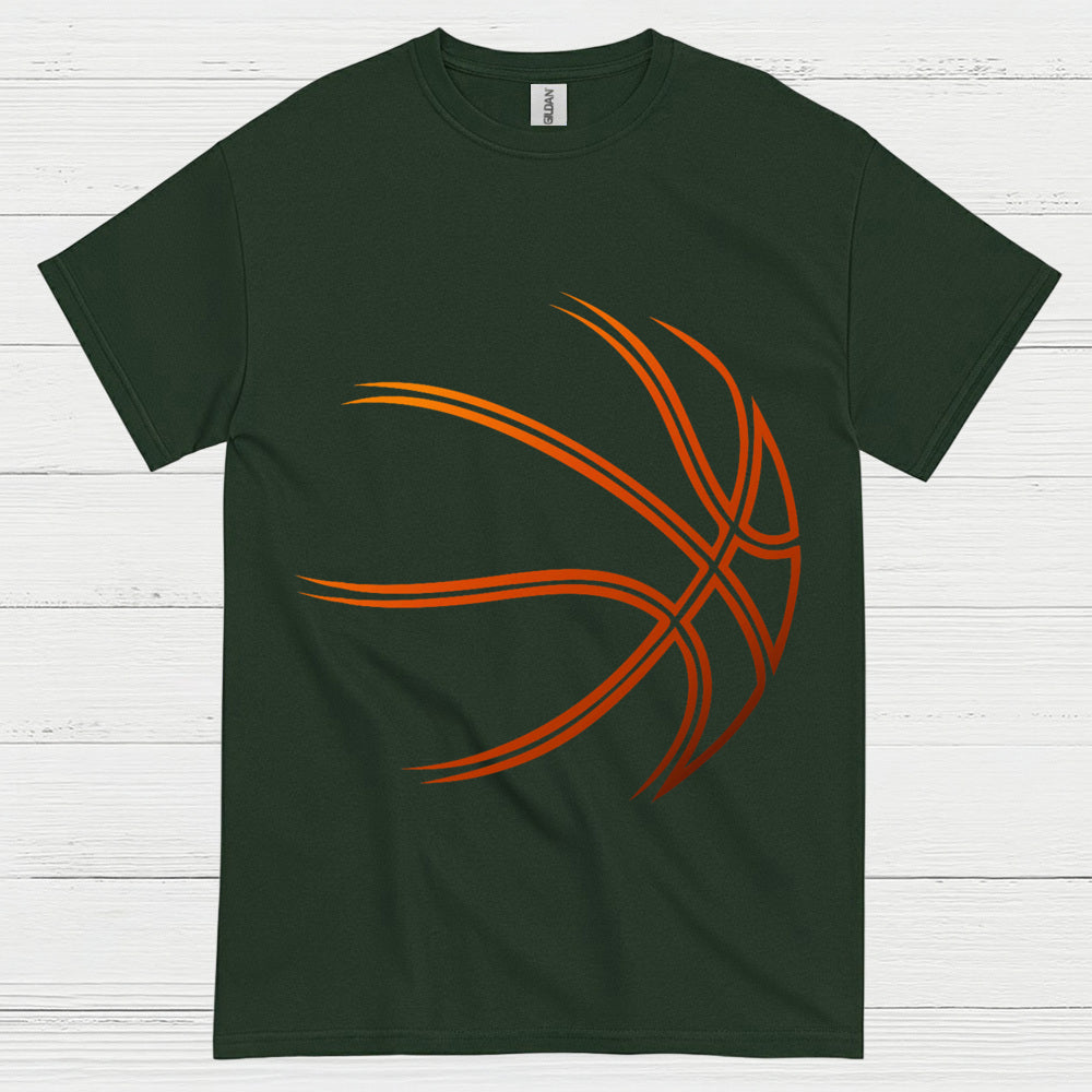 Minimalist Basketball Line Art T Shirt
