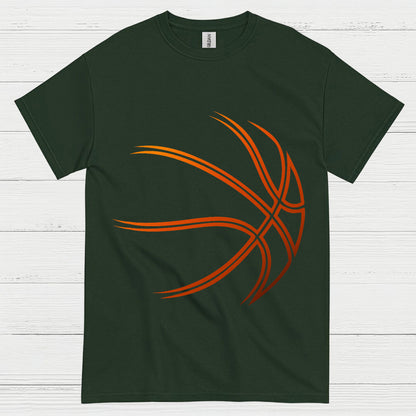 Minimalist Basketball Line Art T Shirt