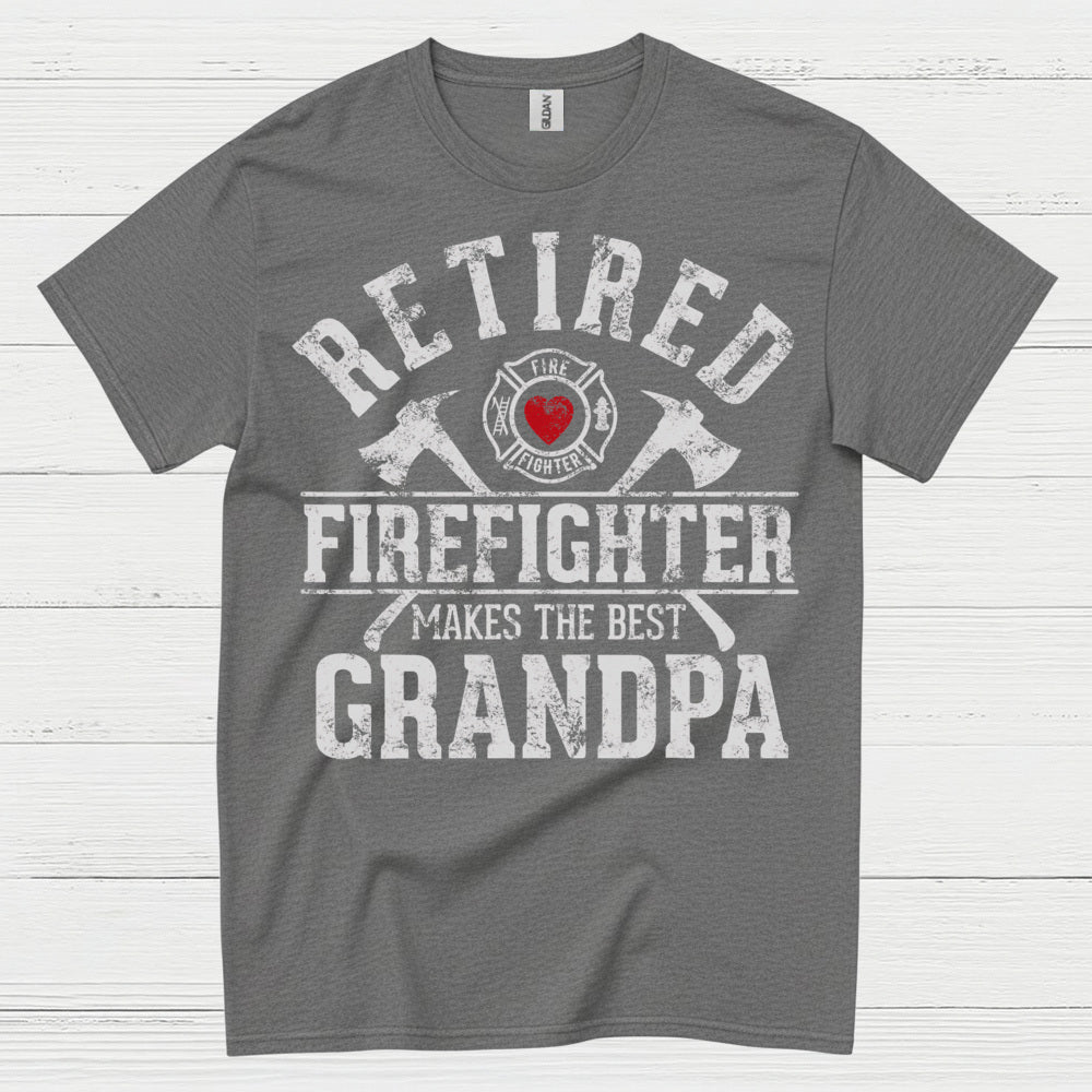 Retired Firefighter Makes The Best Grandpa T Shirt
