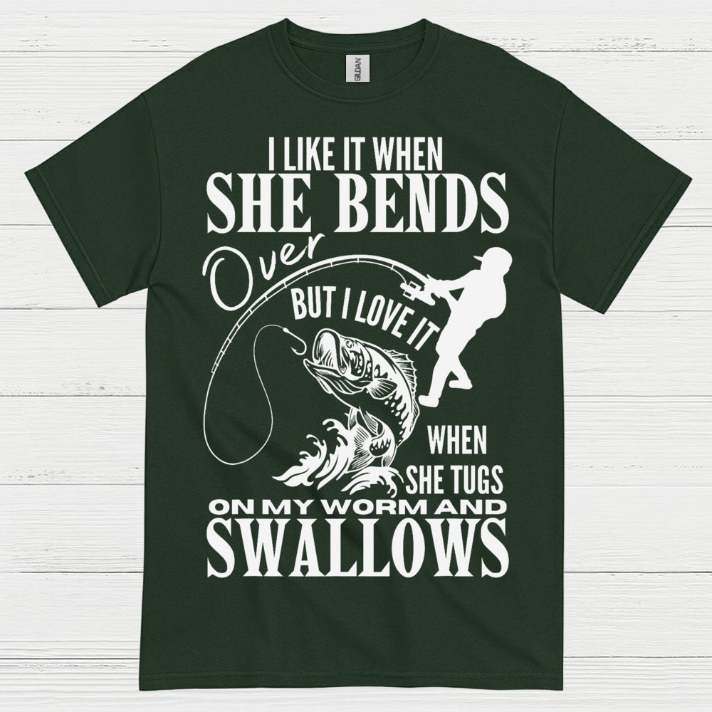 She Bends Fishing T Shirt