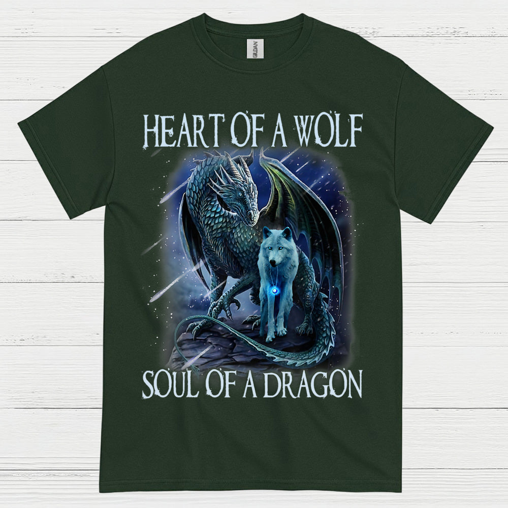 Spirit of the Wolf and Dragon T Shirt