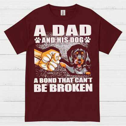 A Dad And His Dog A Bond That Cant Be Broken T Shirt