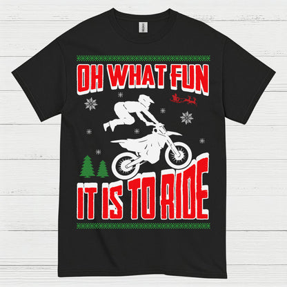 Oh What Fun It Is To Ride Motocross T Shirt