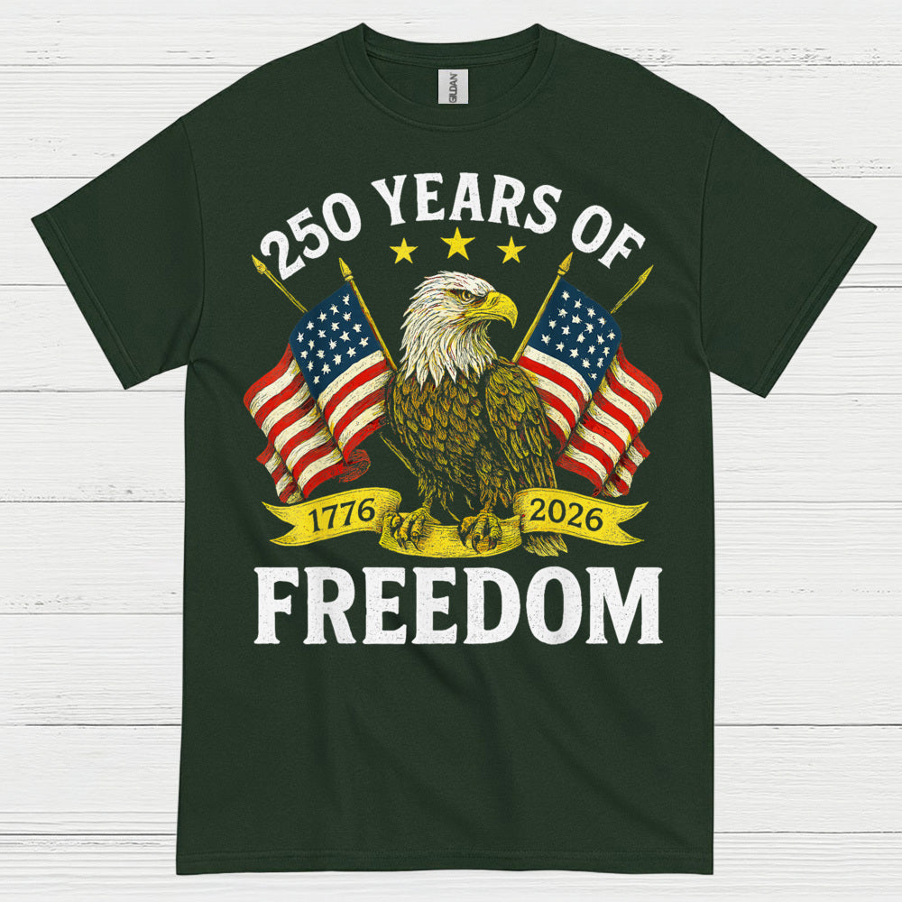 250 Years Of Freedom American Eagle Patriotic T Shirt