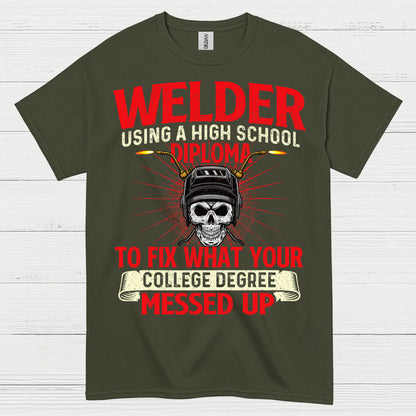 Welder High School Diploma Funny T Shirt