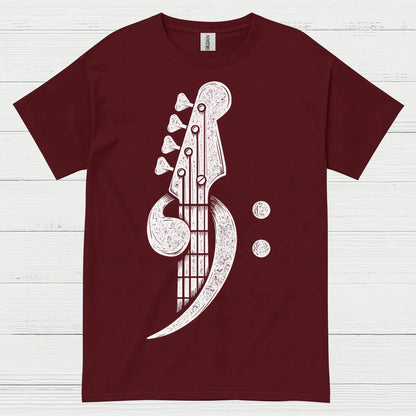 Bass Clef Guitar Art T Shirt