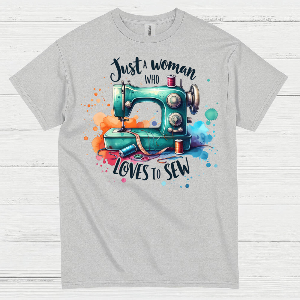 Just A Woman Who Loves To Sew T Shirt