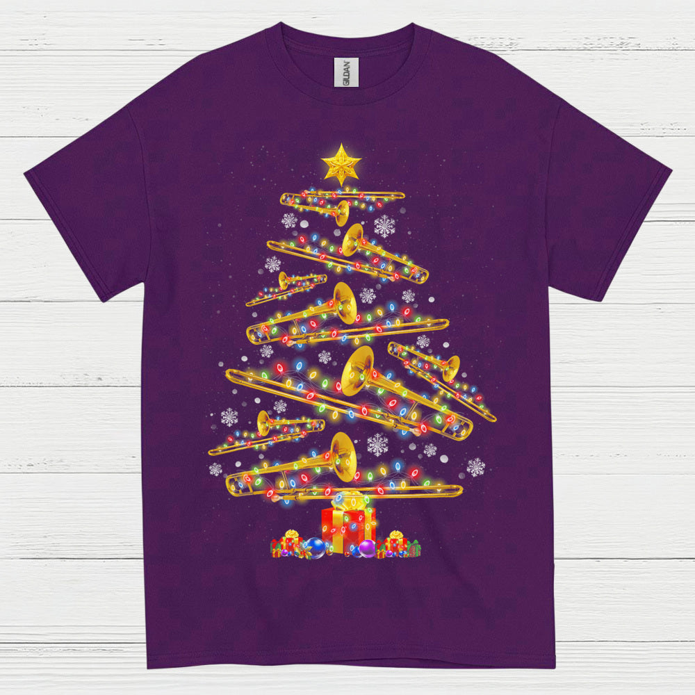 Christmas Trombone Tree T Shirt