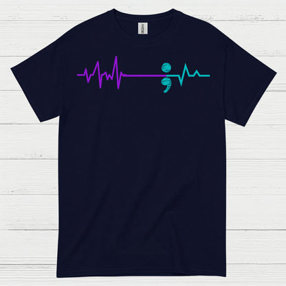 Semicolon Heartbeat Awareness T Shirt