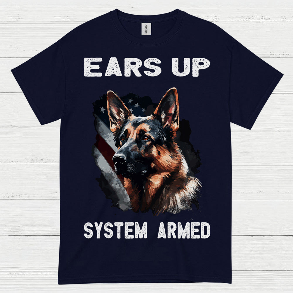 Alert Shepherd Guard Dog T Shirt