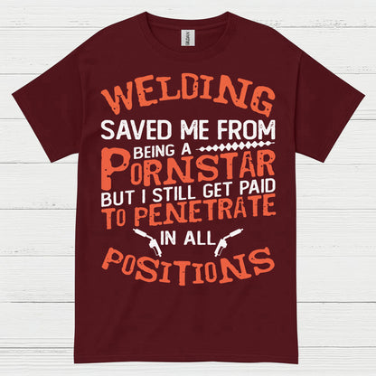 Welding Saved Me Funny Welder T Shirt
