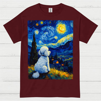 Peaceful Dog Starry Night Art T Shirt