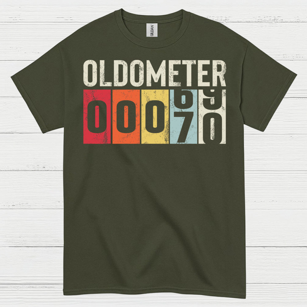 Oldometer 70 Funny Birthday T Shirt