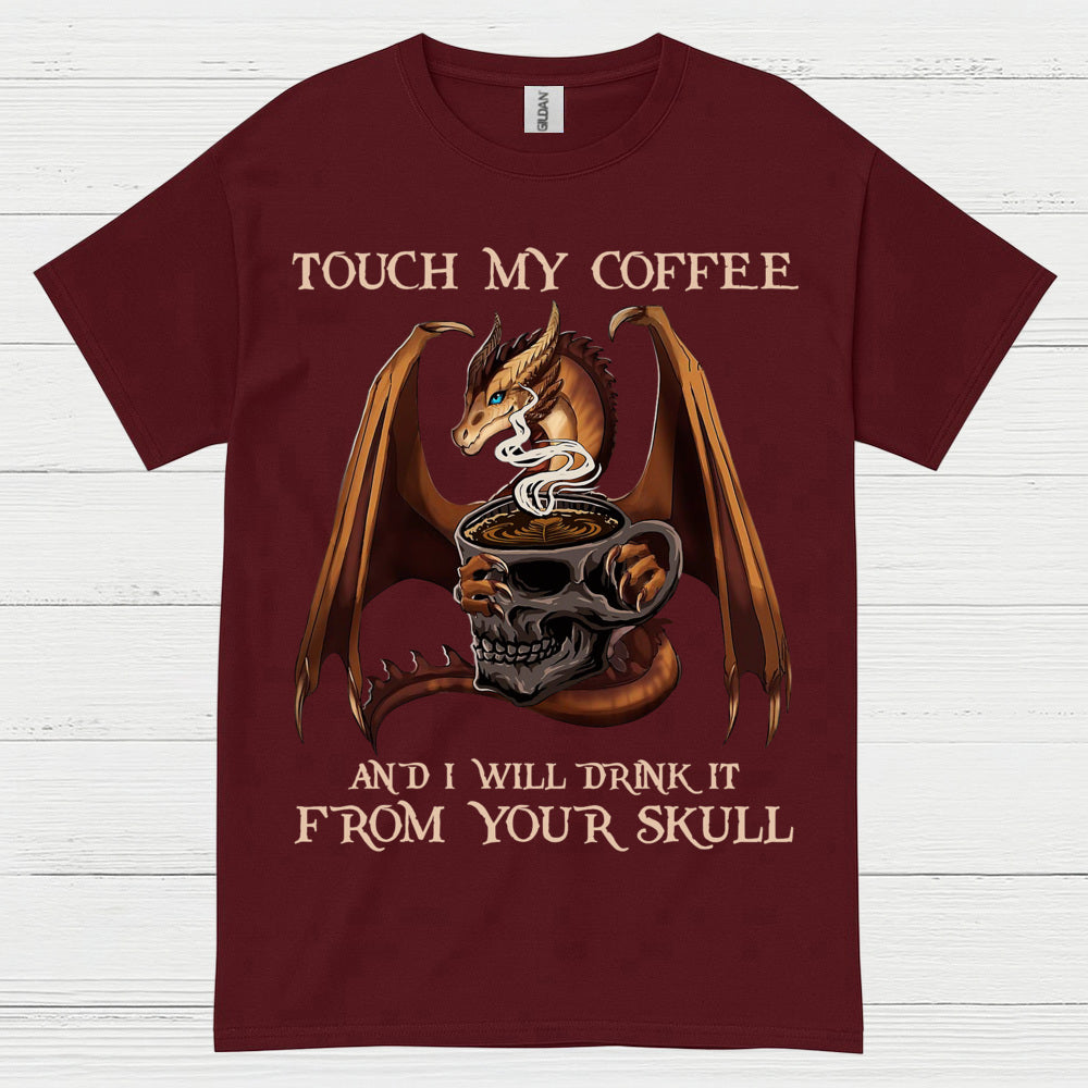 Dragon Coffee Skull T Shirt