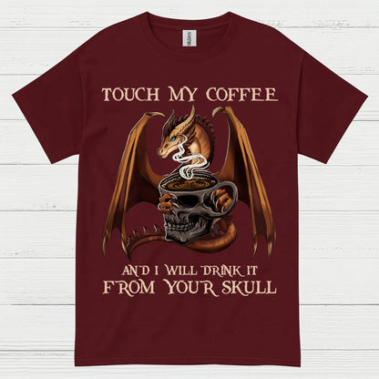 Dragon Coffee Skull T Shirt