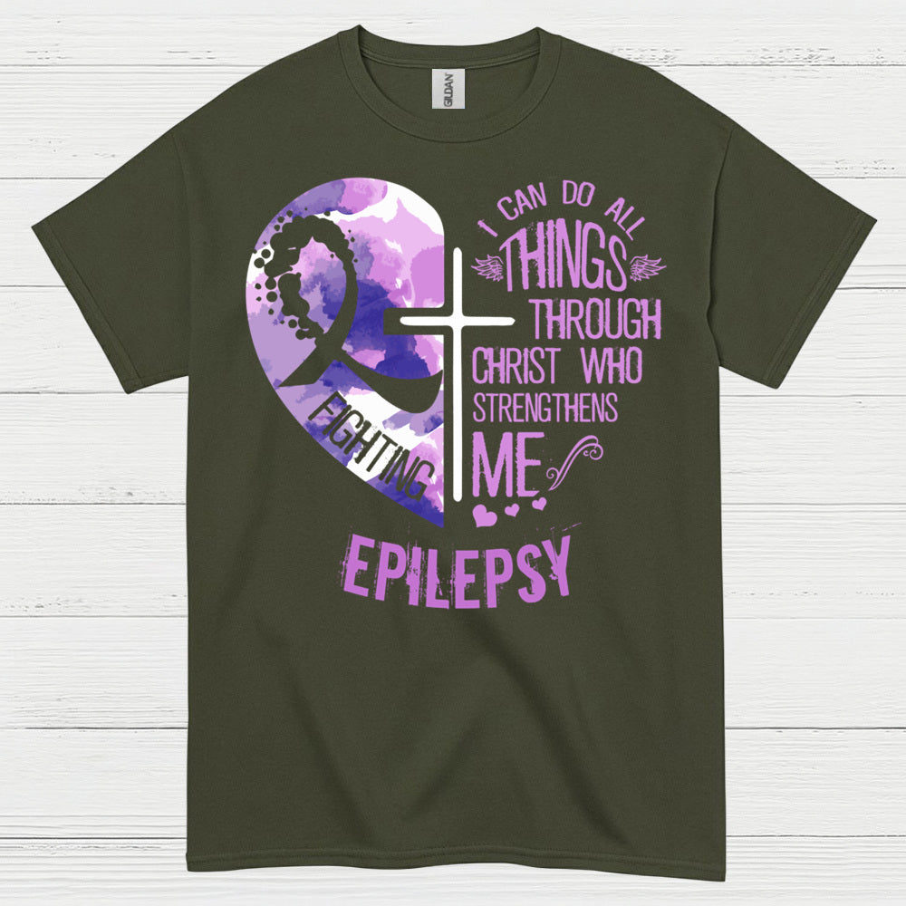 Faith Strength Epilepsy Warrior T Shirt