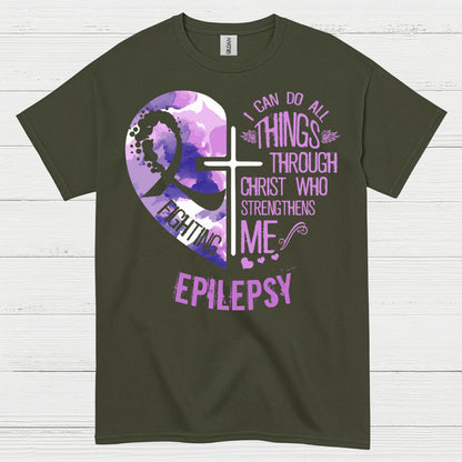 Faith Strength Epilepsy Warrior T Shirt