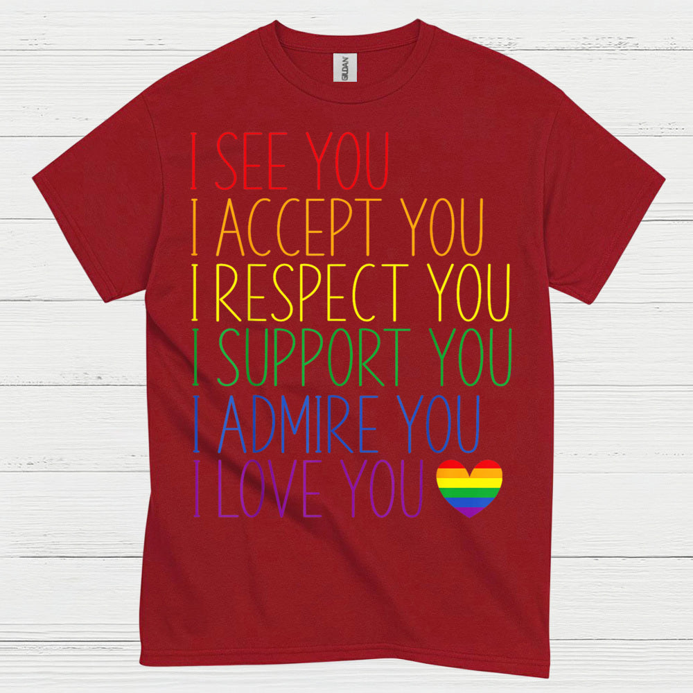 I See You I Accept You Pride T Shirt