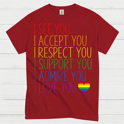 I See You I Accept You Pride T Shirt