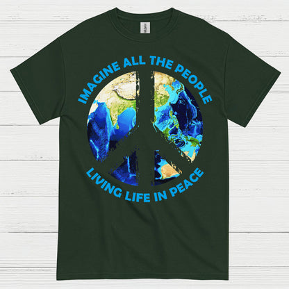 Imagine All The People Living Life In Peace T Shirt