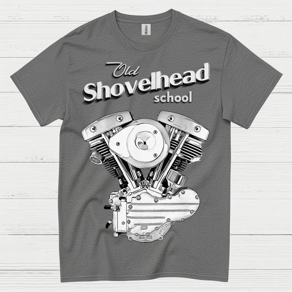 Old Shovelhead School Motorcycle T Shirt