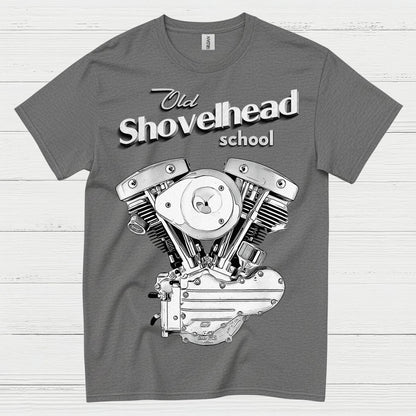Old Shovelhead School Motorcycle T Shirt