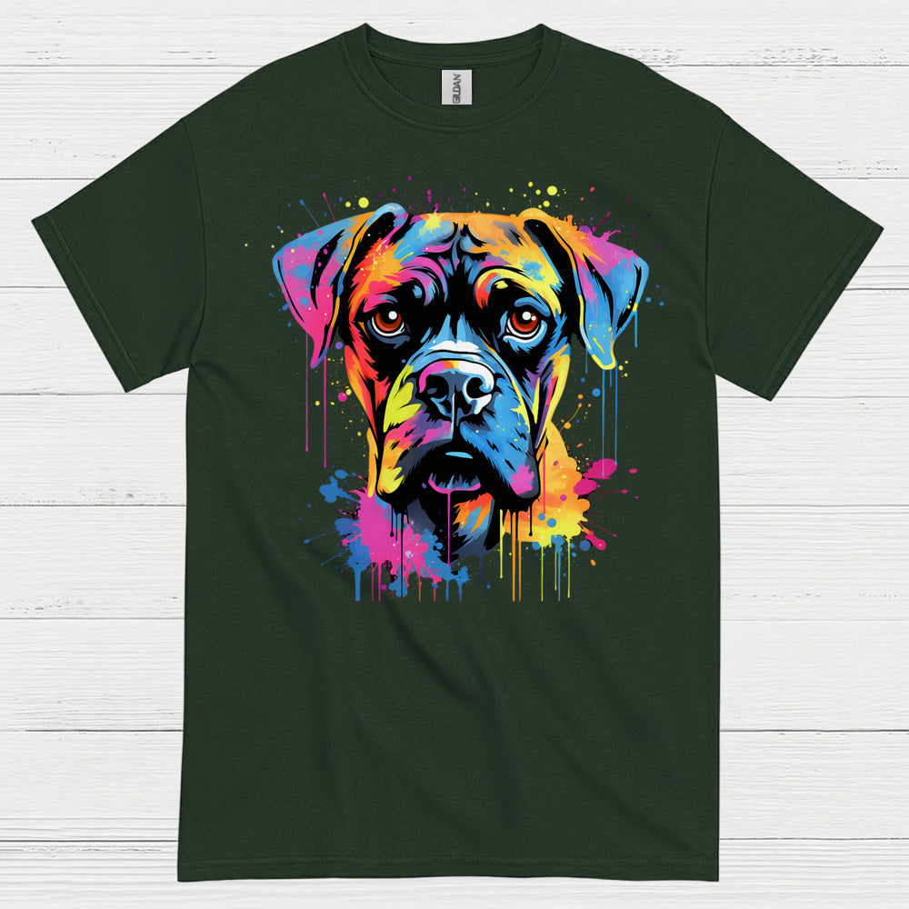 Color Splash Boxer Dog T Shirt