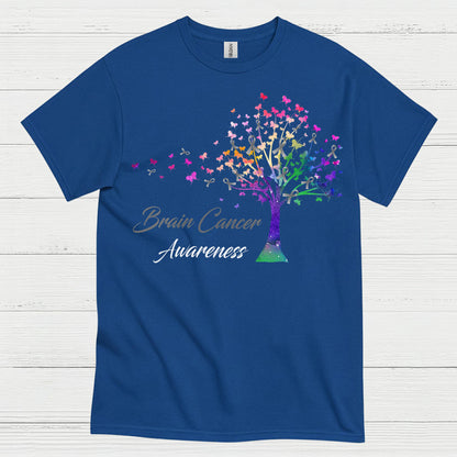 Brain Cancer Awareness Rainbow Tree T Shirt