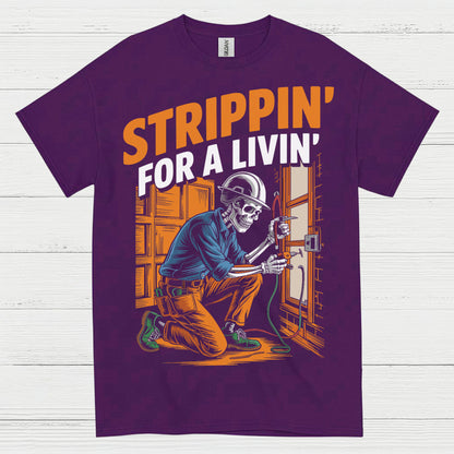 Strippin For A Livin Electrician T Shirt