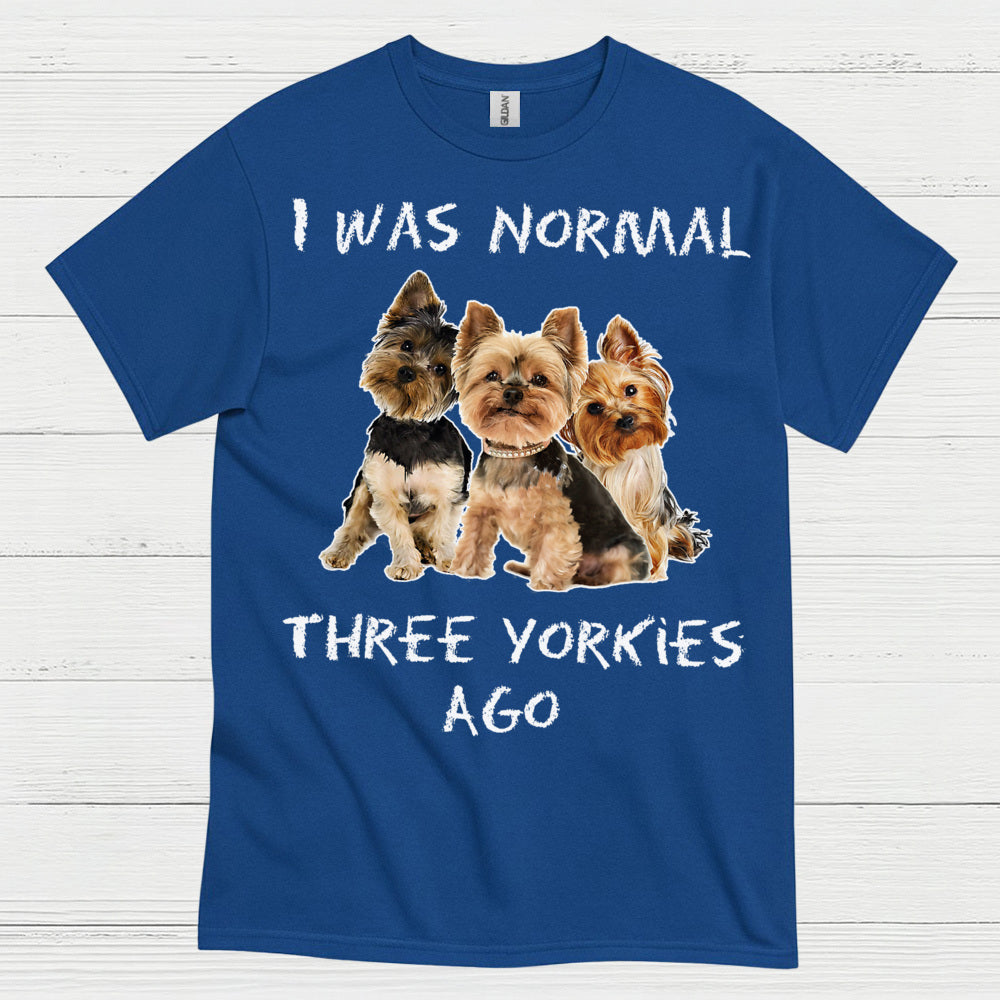 Funny Three Yorkies Ago Dog Lover T Shirt