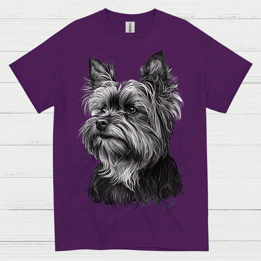 Realistic Yorkie Portrait Dog Lover T Shirt