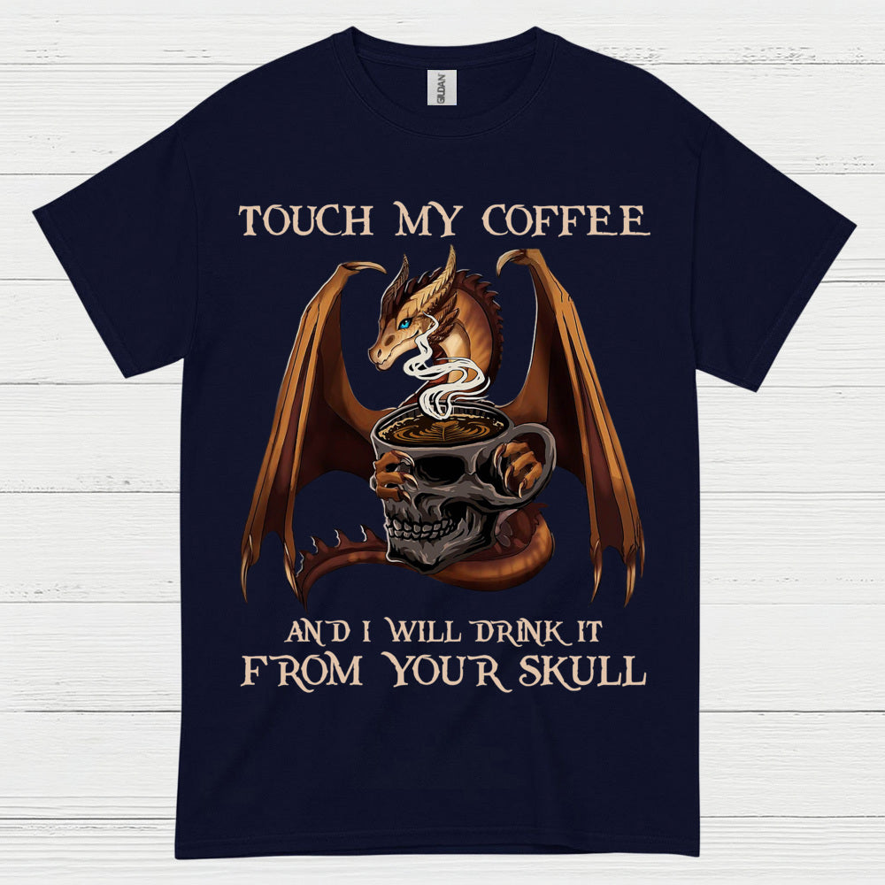 Dragon Coffee Skull T Shirt