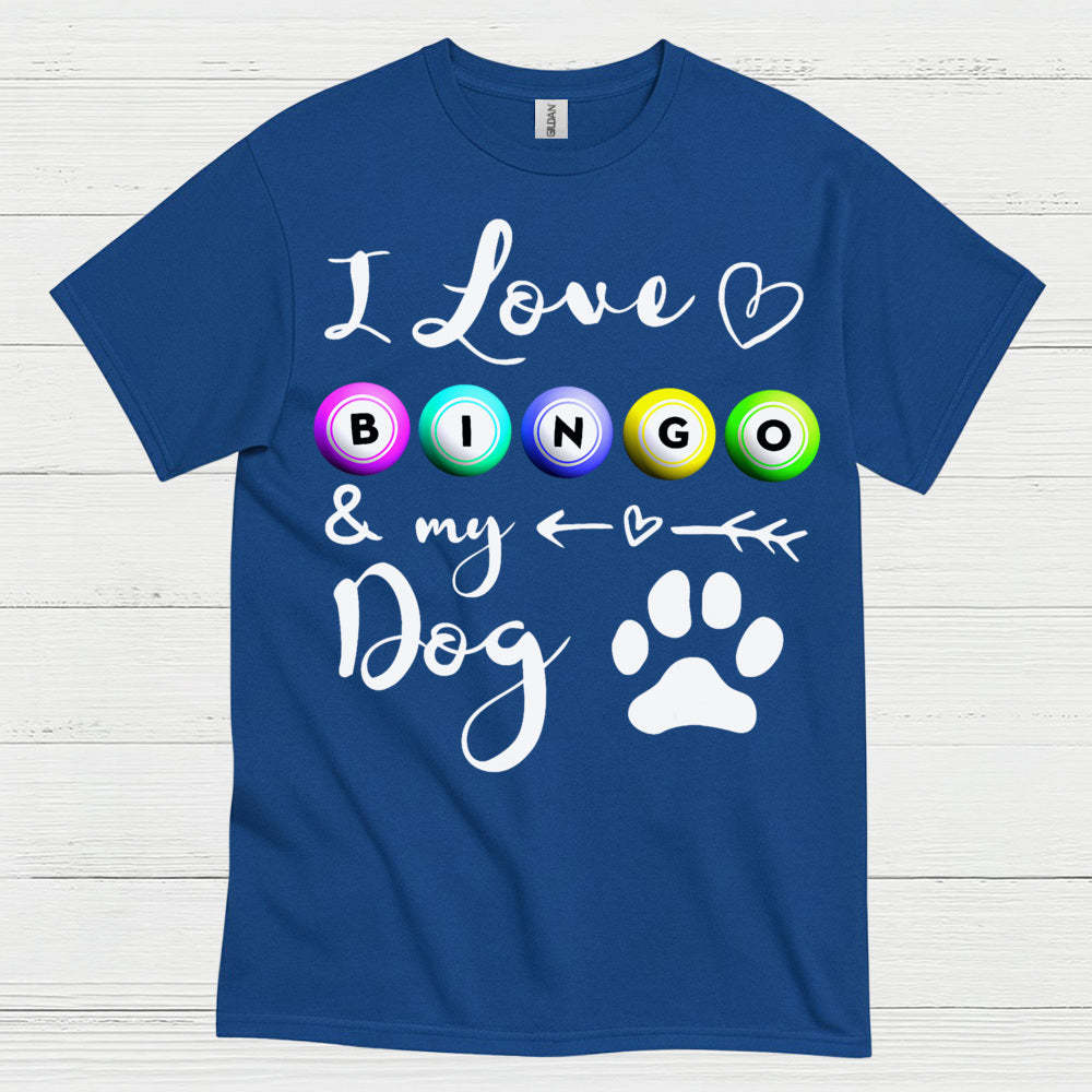 I Love Bingo And My Dog T Shirt