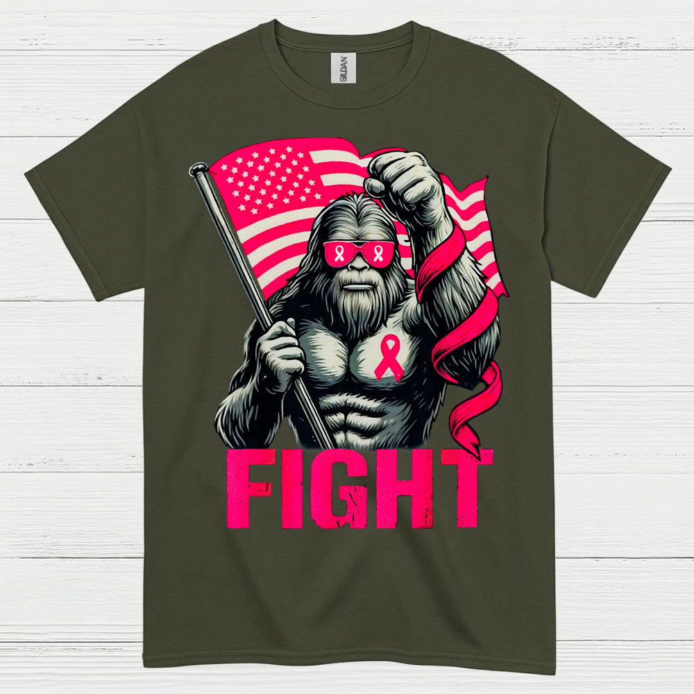 Fight Breast Cancer Bigfoot T Shirt