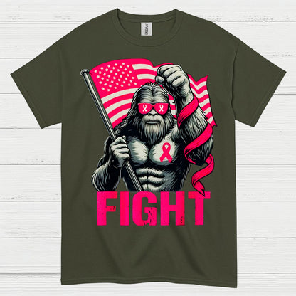 Fight Breast Cancer Bigfoot T Shirt